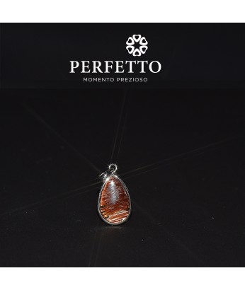 COPPER TITANIUM RUTILATED QUARTZ PENDANT